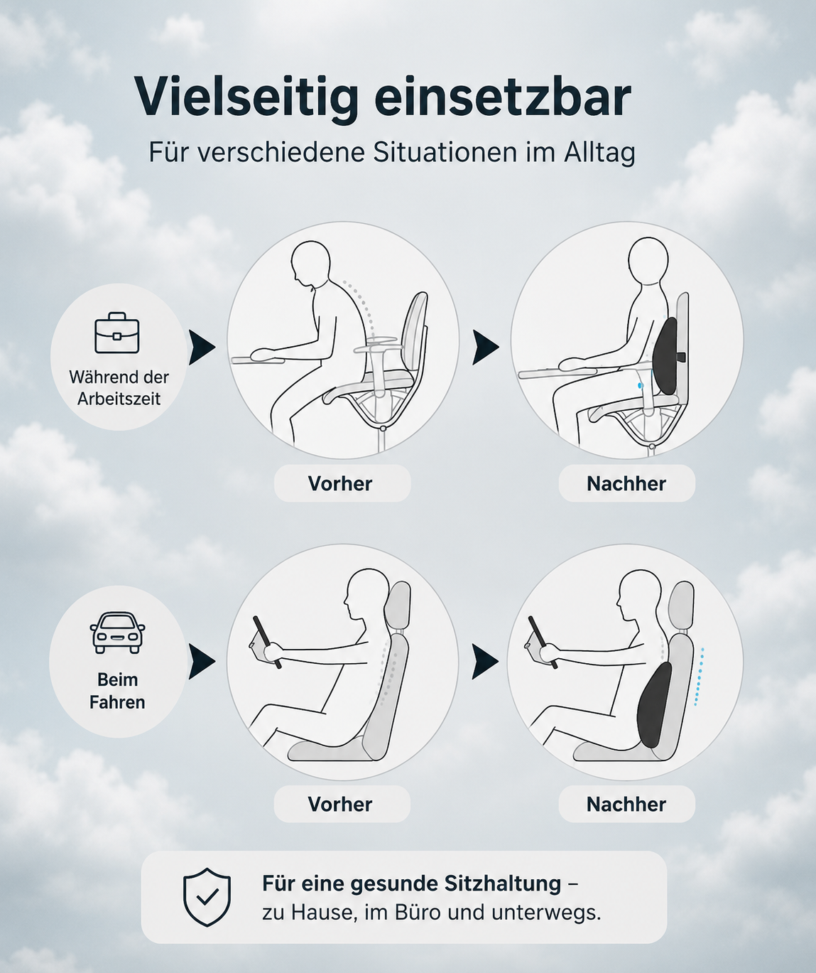 Rücken-Komfort Kissen